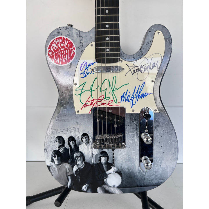 Jefferson Airplane Grace Slick, Jorma Kaukonen , Jack Casady, Paul Canter, Mickey Thomas & Marty Bailin ONE OF A KIND full size telecaster.
