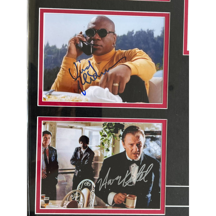 Pulp fiction cast signed one of a kind piece Quintin Tarantino, John Travolta, Samuel L. Jackson, Harvey Keitel, Bruce Willis cast signed 1