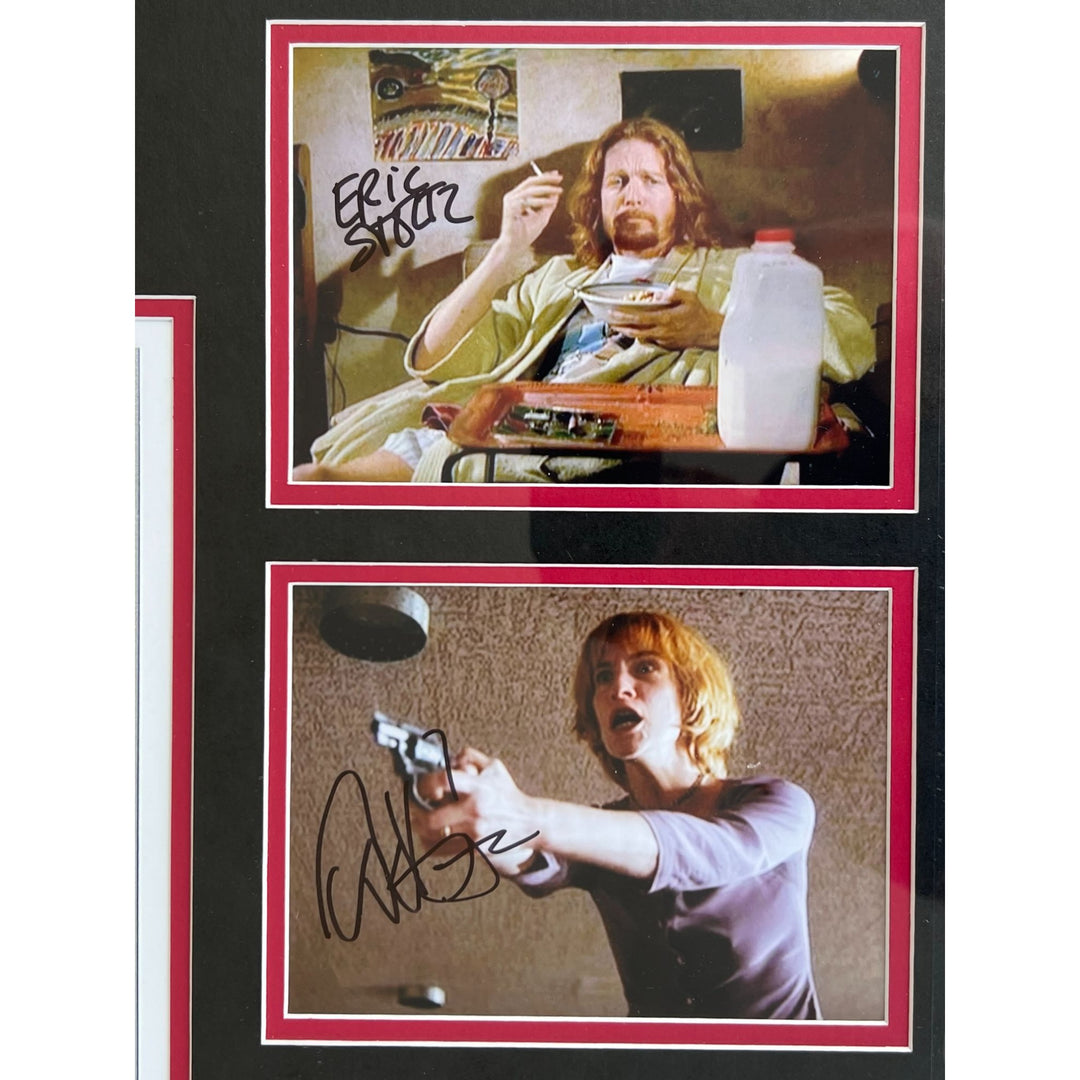 Pulp fiction cast signed one of a kind piece Quintin Tarantino, John Travolta, Samuel L. Jackson, Harvey Keitel, Bruce Willis cast signed 1