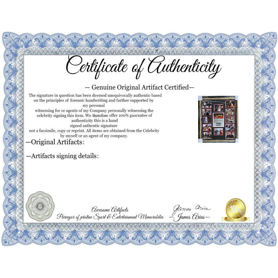 Pulp fiction cast signed one of a kind piece Quintin Tarantino, John Travolta, Samuel L. Jackson, Harvey Keitel, Bruce Willis cast signed 1