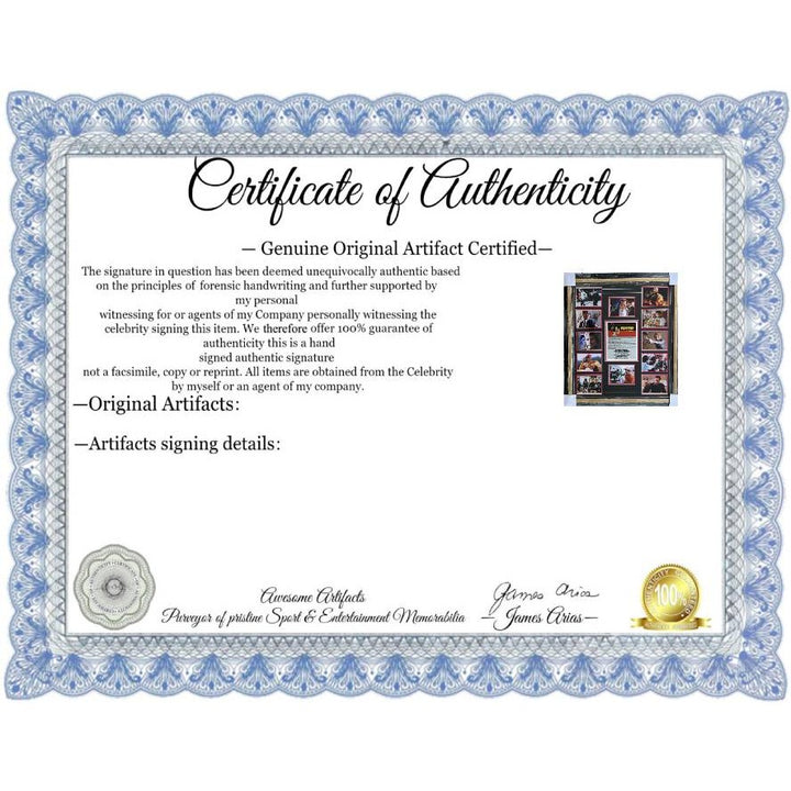 Pulp fiction cast signed one of a kind piece Quintin Tarantino, John Travolta, Samuel L. Jackson, Harvey Keitel, Bruce Willis cast signed 1