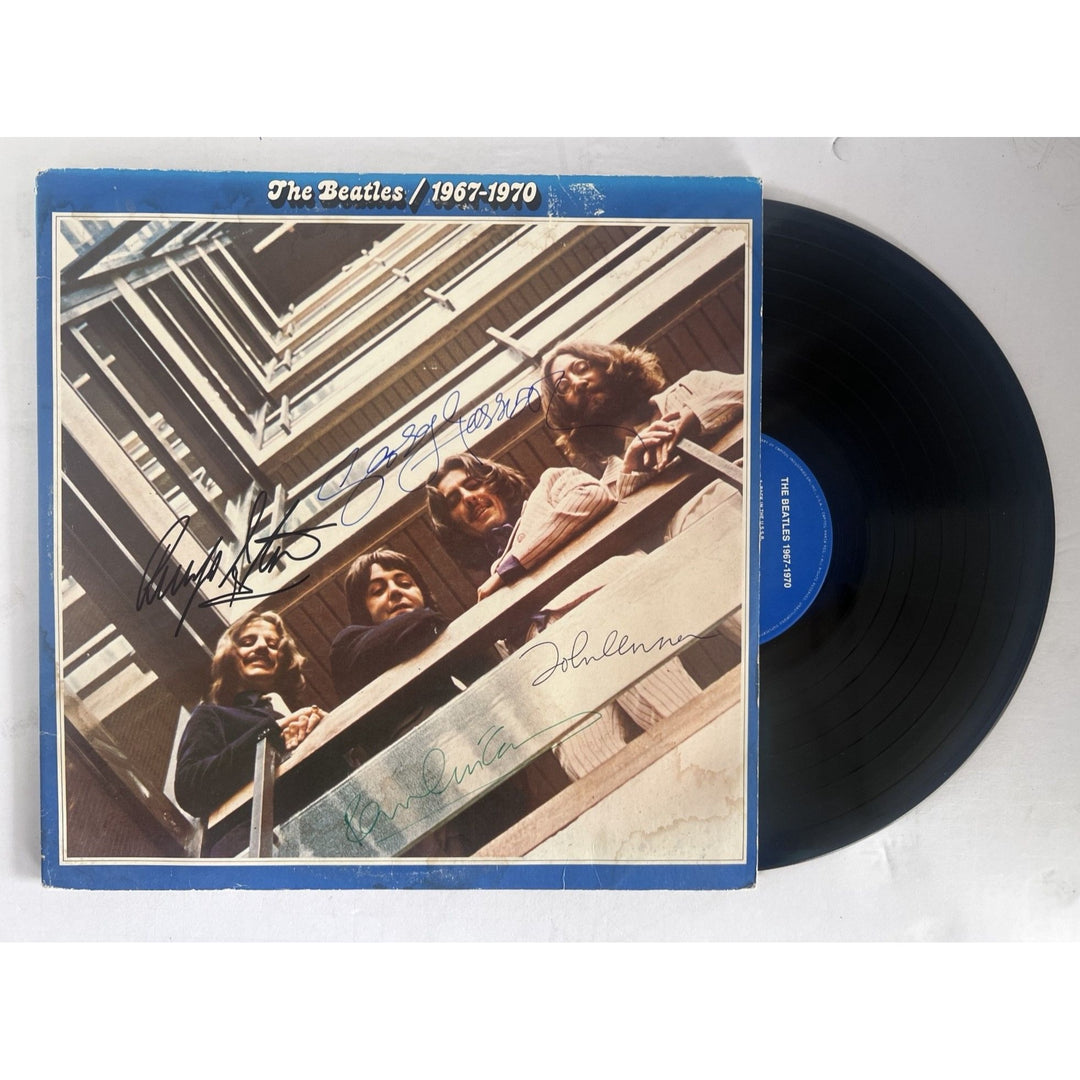 The Beatles 1967-1970 lp John Lennon George Harrison Paul Mccartney Ringo Star signed with proof