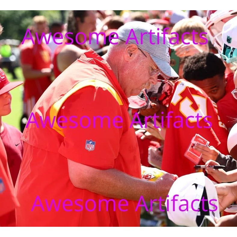 Andy Reid, Kansas City, Chief's, Super Bowl, Champions, signed, 5x7 photo, with proof