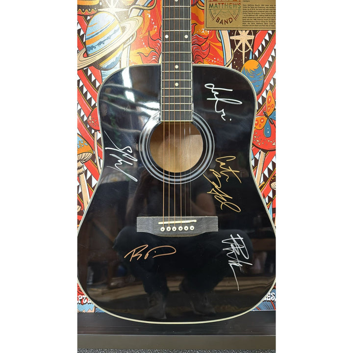 Dave Mathews Band signed full size guitar with proof and museum quality frame (plexi) 22x44