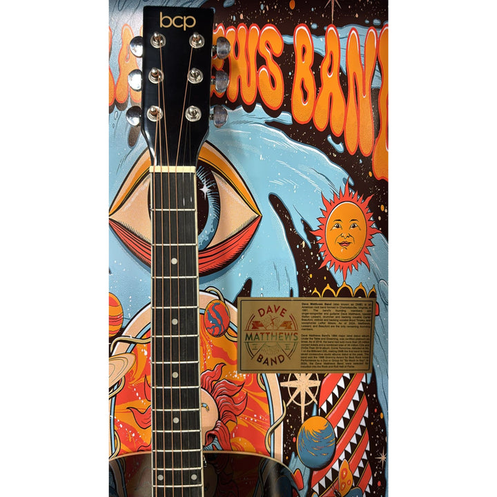 Dave Mathews Band signed full size guitar with proof and museum quality frame (plexi) 22x44