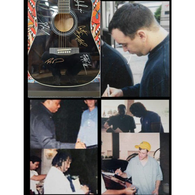 Dave Mathews Band signed full size guitar with proof and museum quality frame (plexi) 22x44