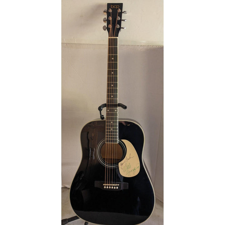 Johnny Cash & Merle Haggard 41' full size acoustic guitar signed with proof