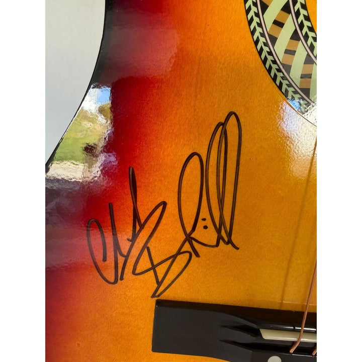 Simpleminds Jim Kerr Charlie Burchill Eddie Duffy vintage acoustic guitar signed