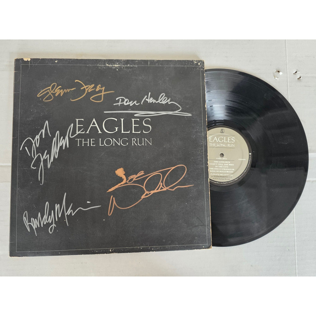 The Eagles ''The long Run'' LP signed with proof.