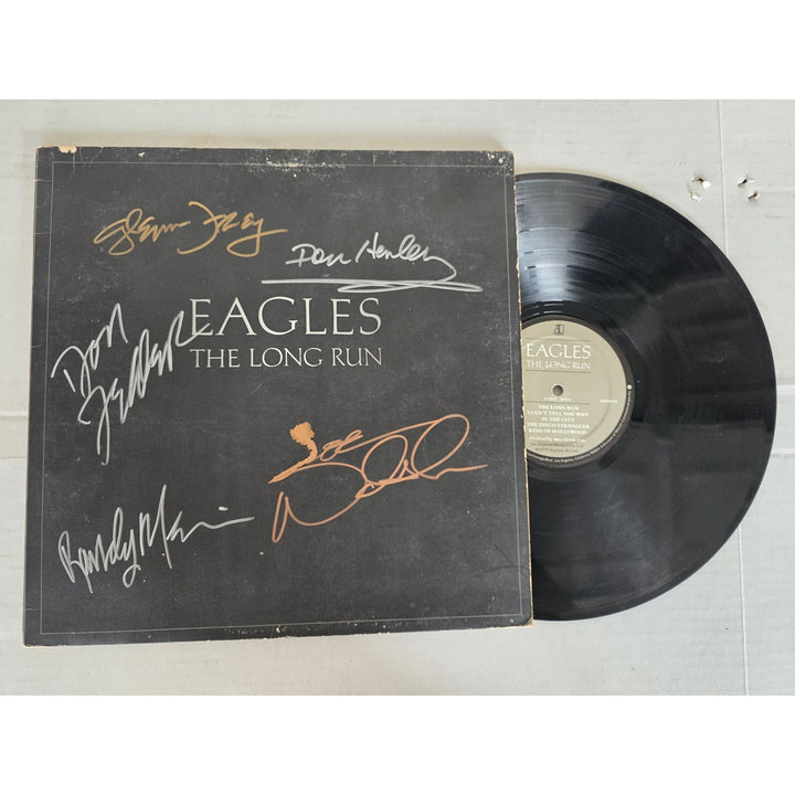 The Eagles ''The long Run'' LP signed with proof.