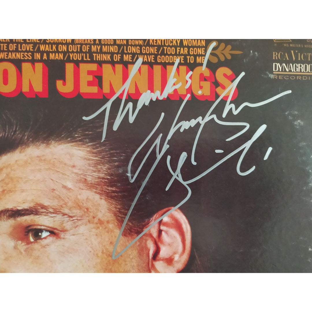 Waylon Jennings only the greatest original LP signed with proof