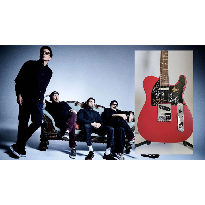 Deftones Chi Cheng Chino Moreno Stephen Carpenter Frank Delgado  authentic Fender telecaster full size electric guitar signed with proof