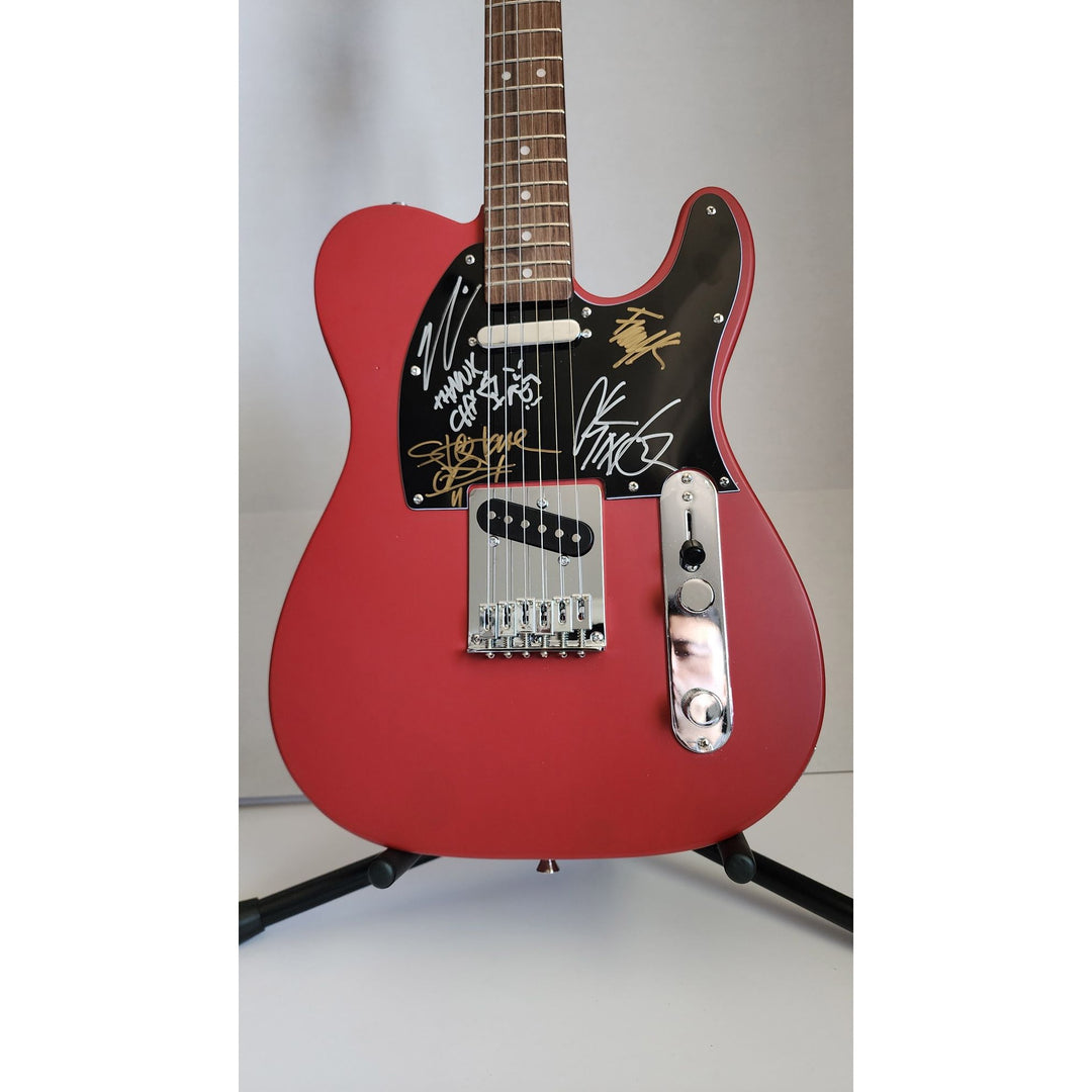 Deftones Chi Cheng Chino Moreno Stephen Carpenter Frank Delgado  authentic Fender telecaster full size electric guitar signed with proof