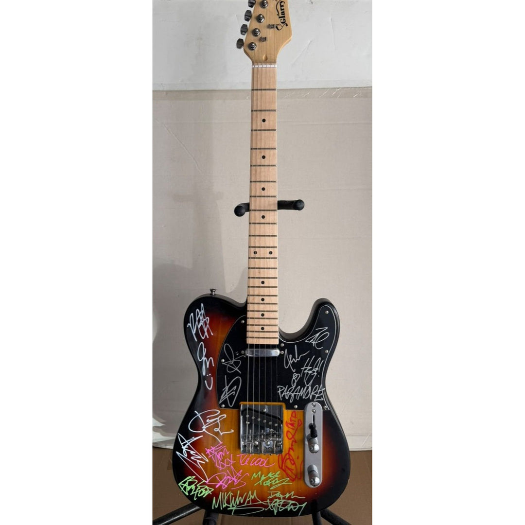 Fall out Boy, My Chemical Romance, Panic at the Disco, Paramore authentic hand signed Telecaster electric guitar signed.