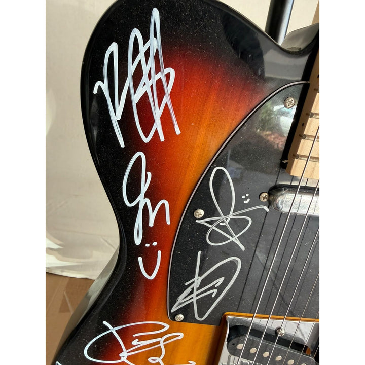 Fall out Boy, My Chemical Romance, Panic at the Disco, Paramore authentic hand signed Telecaster electric guitar signed.
