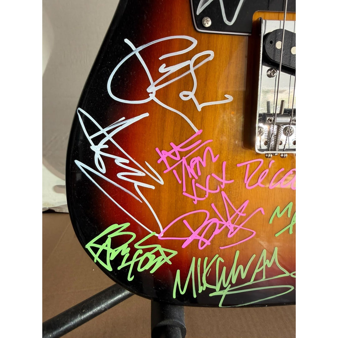 Fall out Boy, My Chemical Romance, Panic at the Disco, Paramore authentic hand signed Telecaster electric guitar signed.