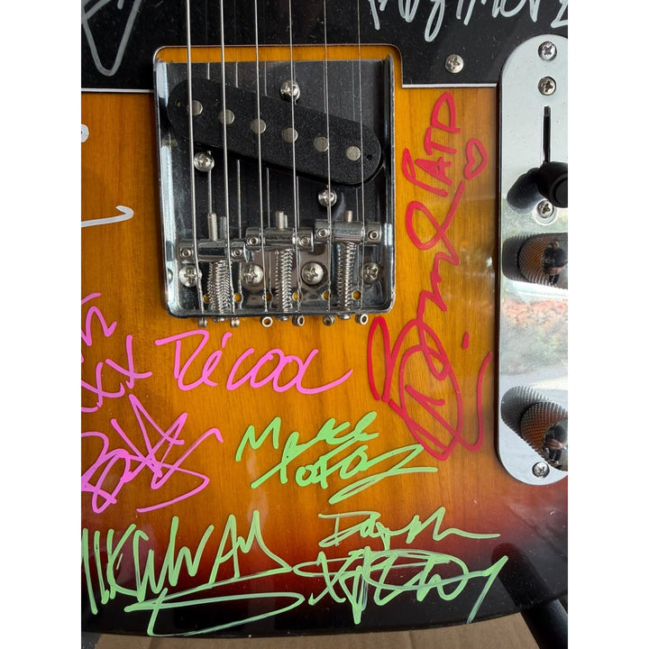 Fall out Boy, My Chemical Romance, Panic at the Disco, Paramore authentic hand signed Telecaster electric guitar signed.