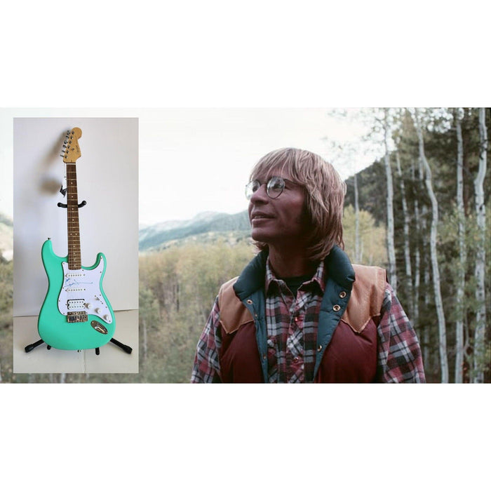 John Denver authentic Fender Stratocaster Squier electric guitar signed with proof
