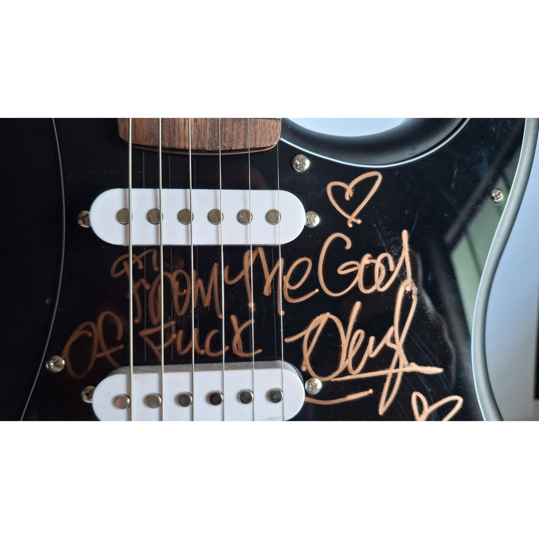 Marilyn Manson and Rob Zombie Fender Stratocaster electric guitar signed with proof