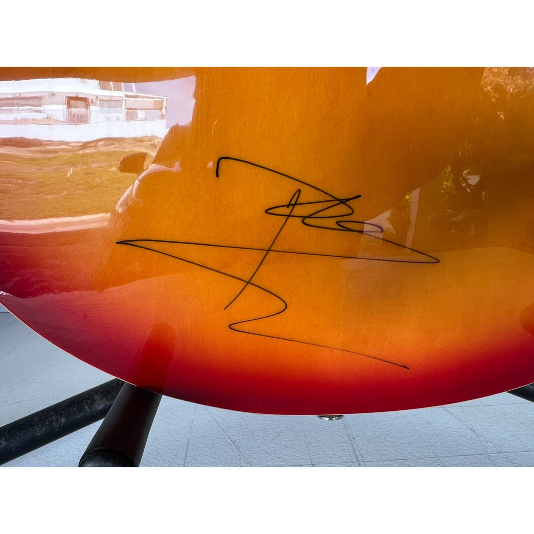 The Who Roger Daltry, Pete Townshend, John Entwhistle full size Cherry les paul guitar signed with proof.