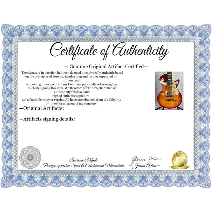 The Who Roger Daltry, Pete Townshend, John Entwhistle full size Cherry les paul guitar signed with proof.
