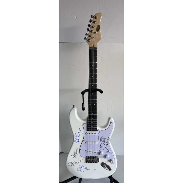 Tom Petty, Ron Blair, Benmont Tinch, Scott Thurston, and Mike Campbell stratocaster electric guitar signed with proof