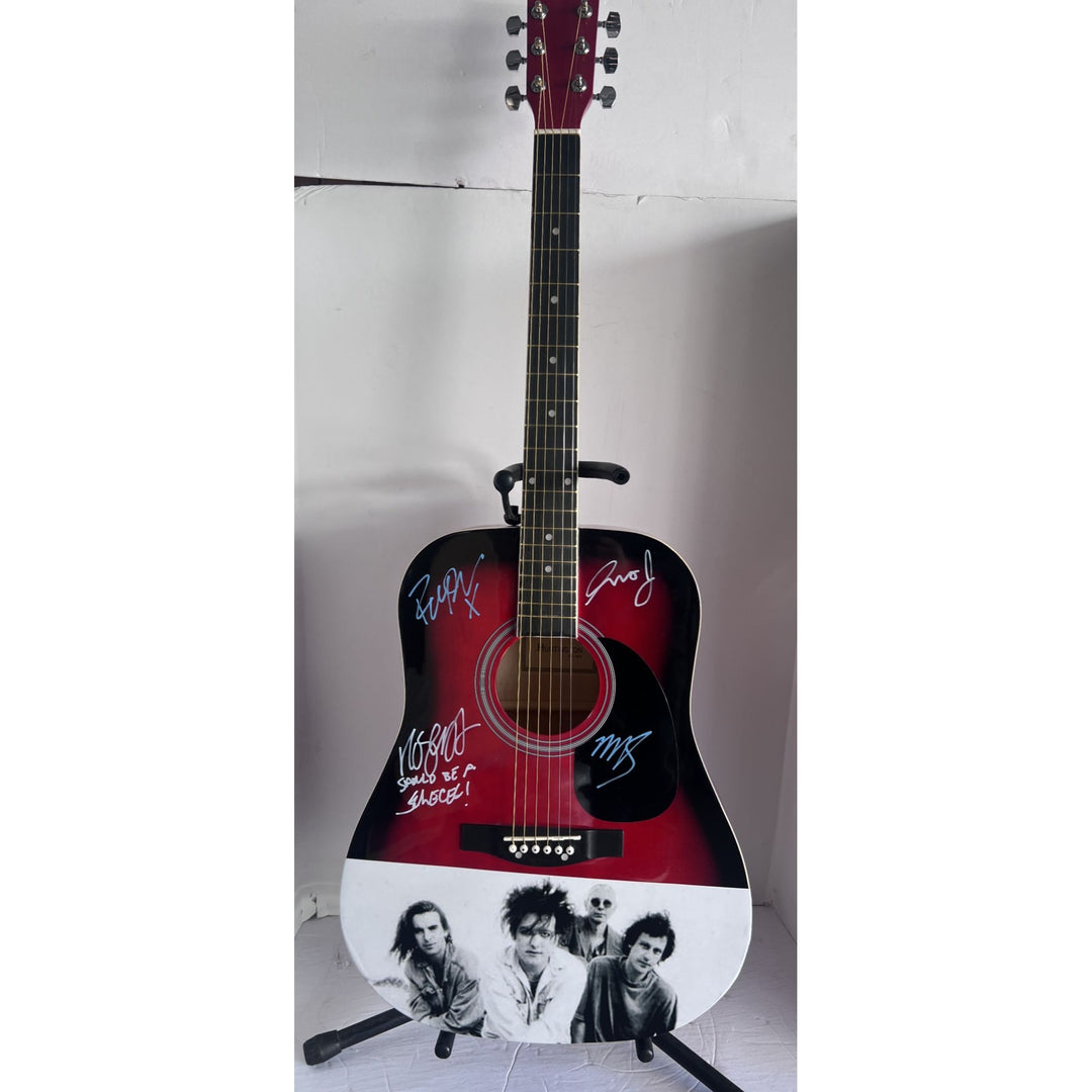 Robert Smith and the Cure full size acoustic guitar signed with proof