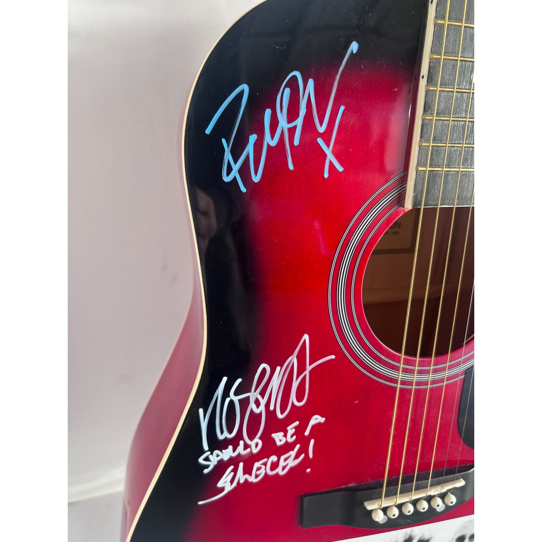 Robert Smith and the Cure full size acoustic guitar signed with proof