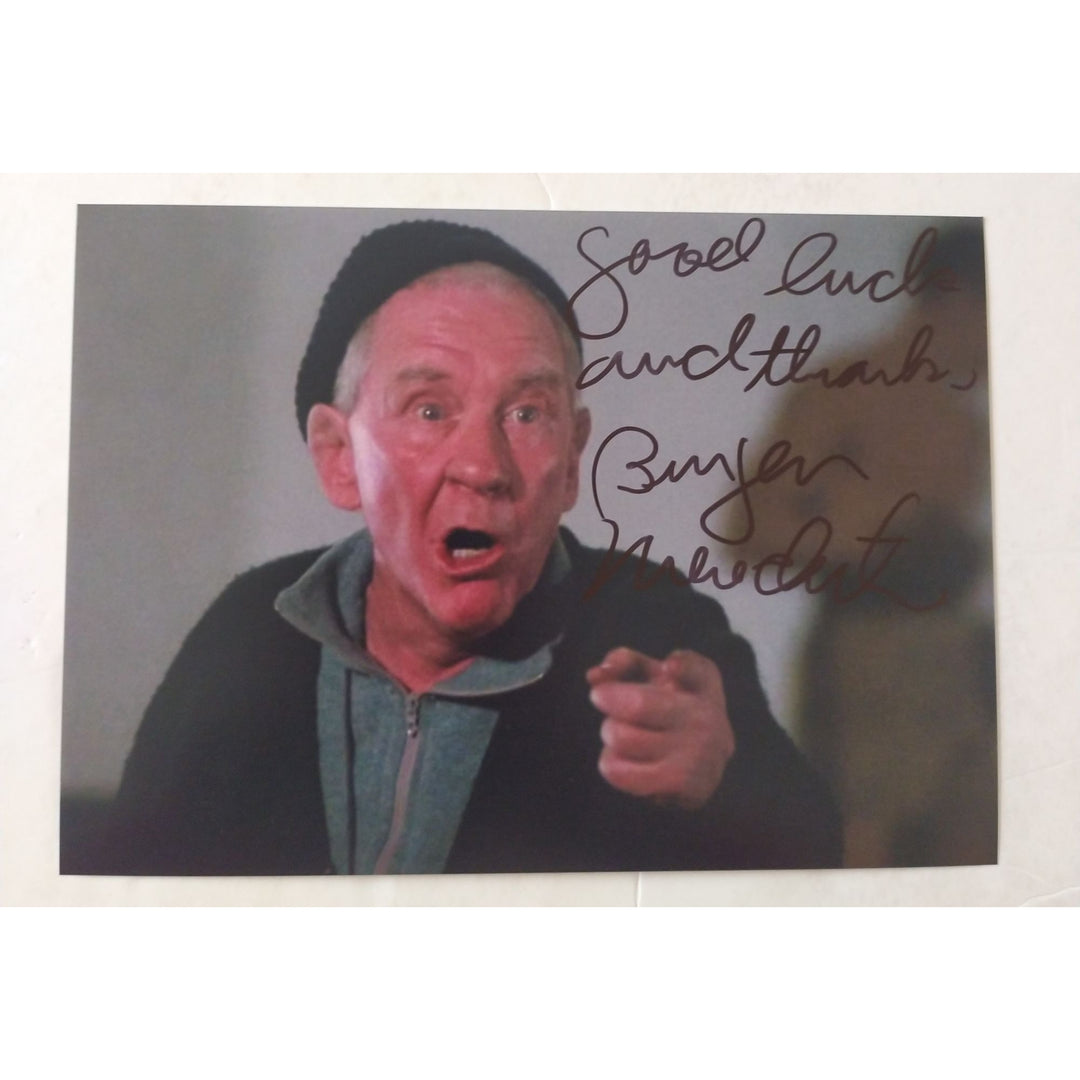 Burgess Meredith, "Mickey Goldmill", Rocky, 5x7 photo, signed