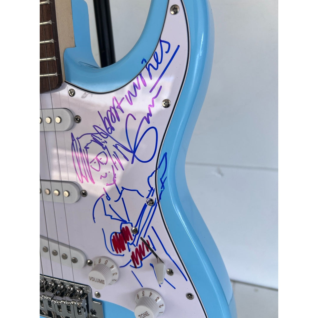Eric Clapton & Jeff Beck electric guitar signed with proof.