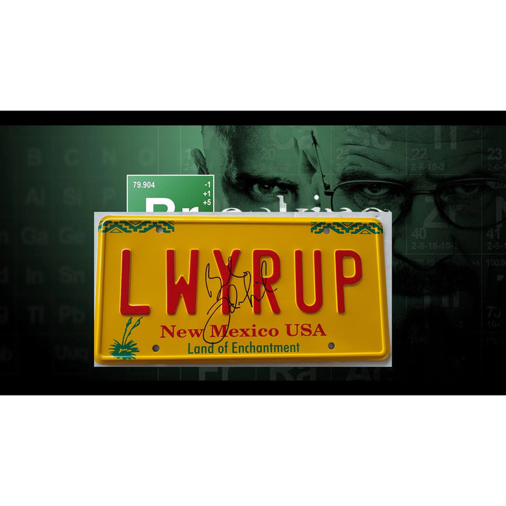 Bob Odenkirk Breaking Bad lawyer up authentic metal license plate signed with proof