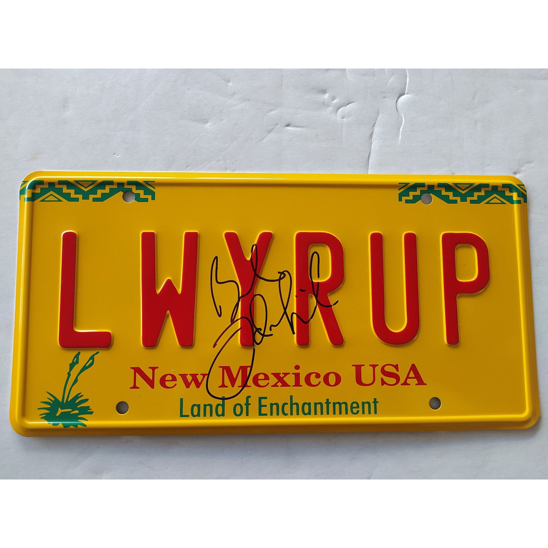 Bob Odenkirk Breaking Bad lawyer up authentic metal license plate signed with proof