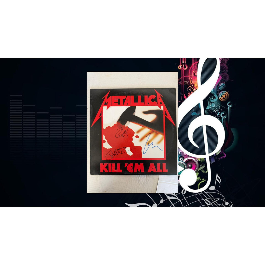Metallica "Kill 'Em All" LP signed with proof.