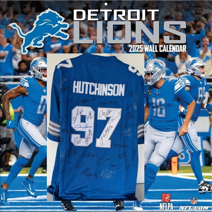Detroit Lions Aidan Hutchinson 2025 game model jersey size xl team signed with proof