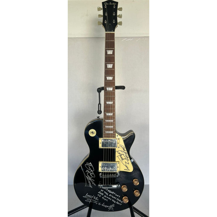 Keith Richards (inscribed), BB King & Chuck Berry vintage les paul full size electric guitar signed with proof.