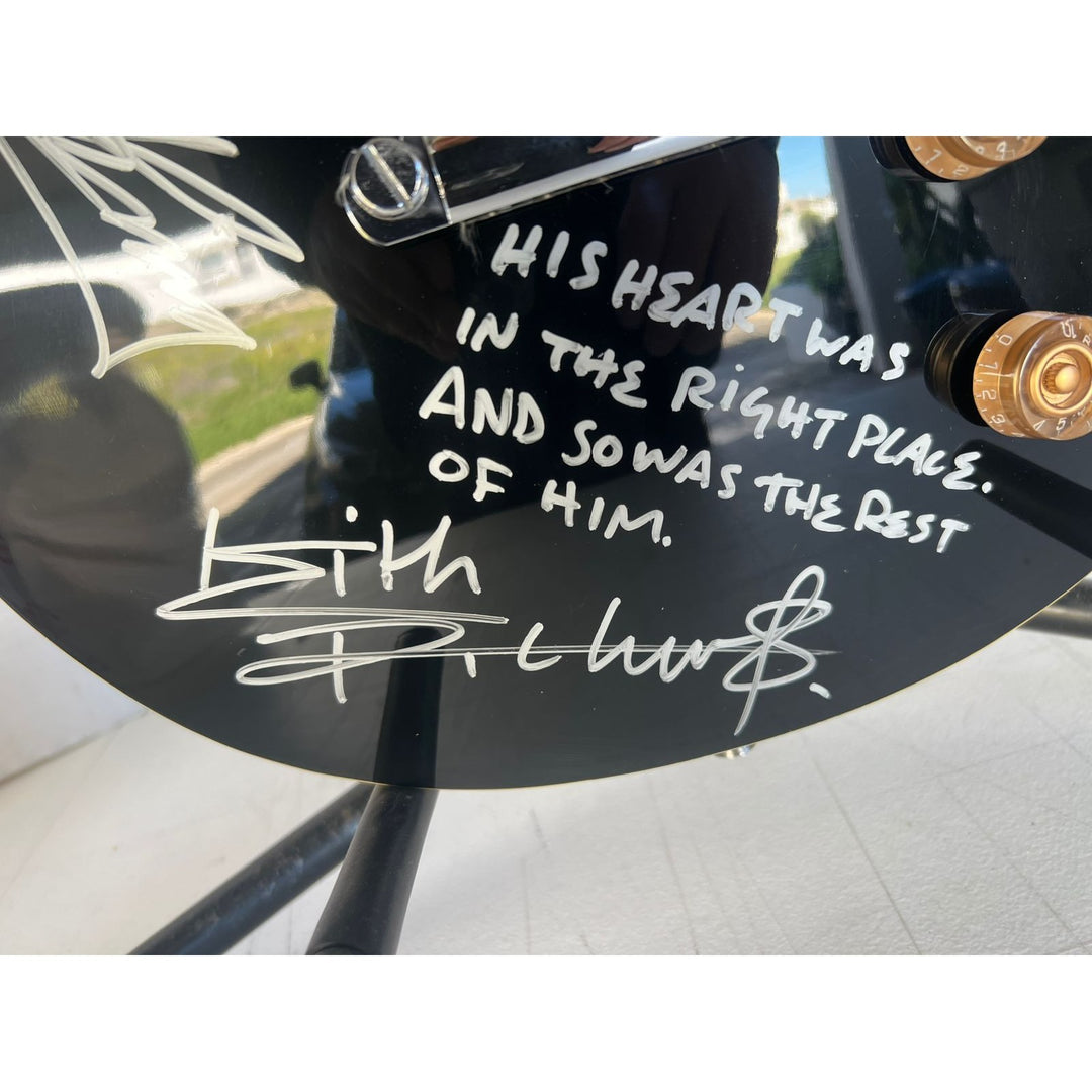 Keith Richards (inscribed), BB King & Chuck Berry vintage les paul full size electric guitar signed with proof.