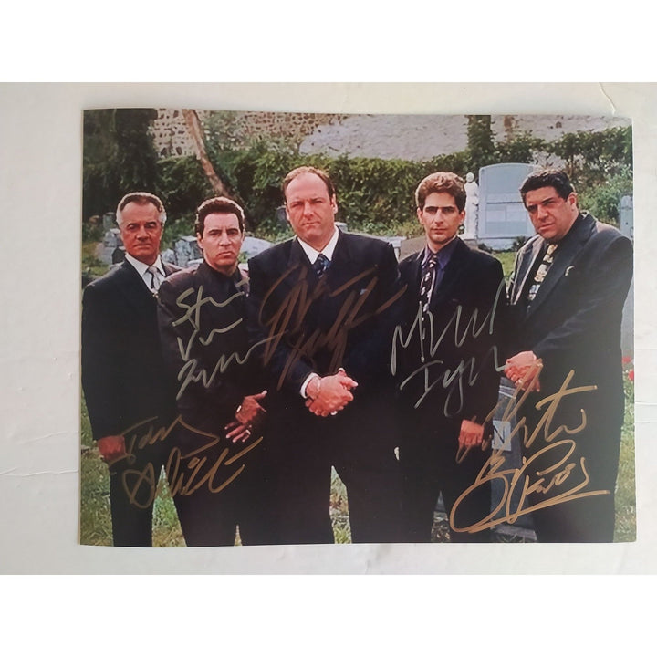 The Sopranos James Gandolfini Steve Van Zandt Michael Imperioli Tony Sirico Vincent Pastore 8x10 photo sign with proof Awesome Artifacts