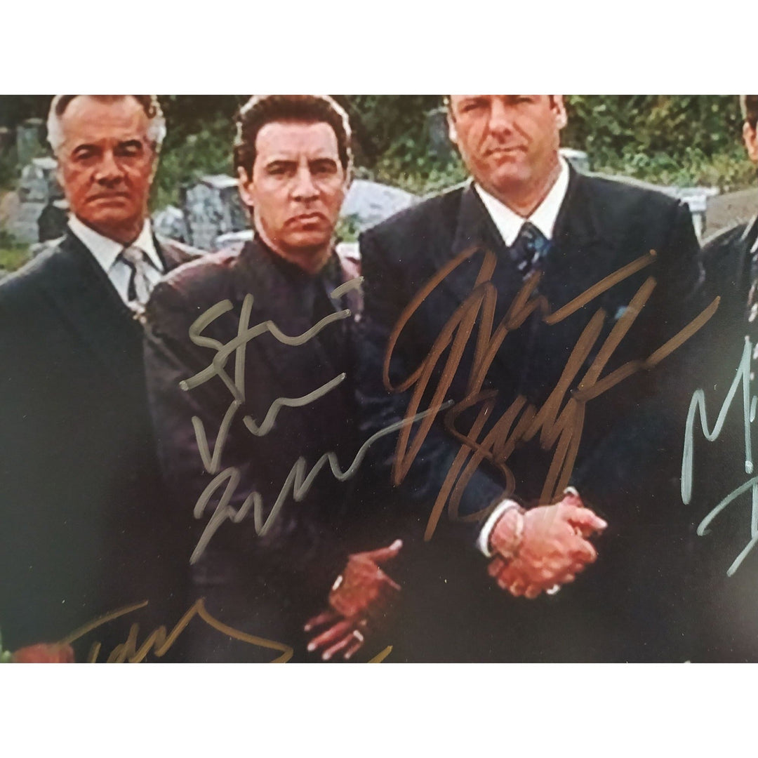 The Sopranos James Gandolfini Steve Van Zandt Michael Imperioli Tony Sirico Vincent Pastore 8x10 photo sign with proof Awesome Artifacts