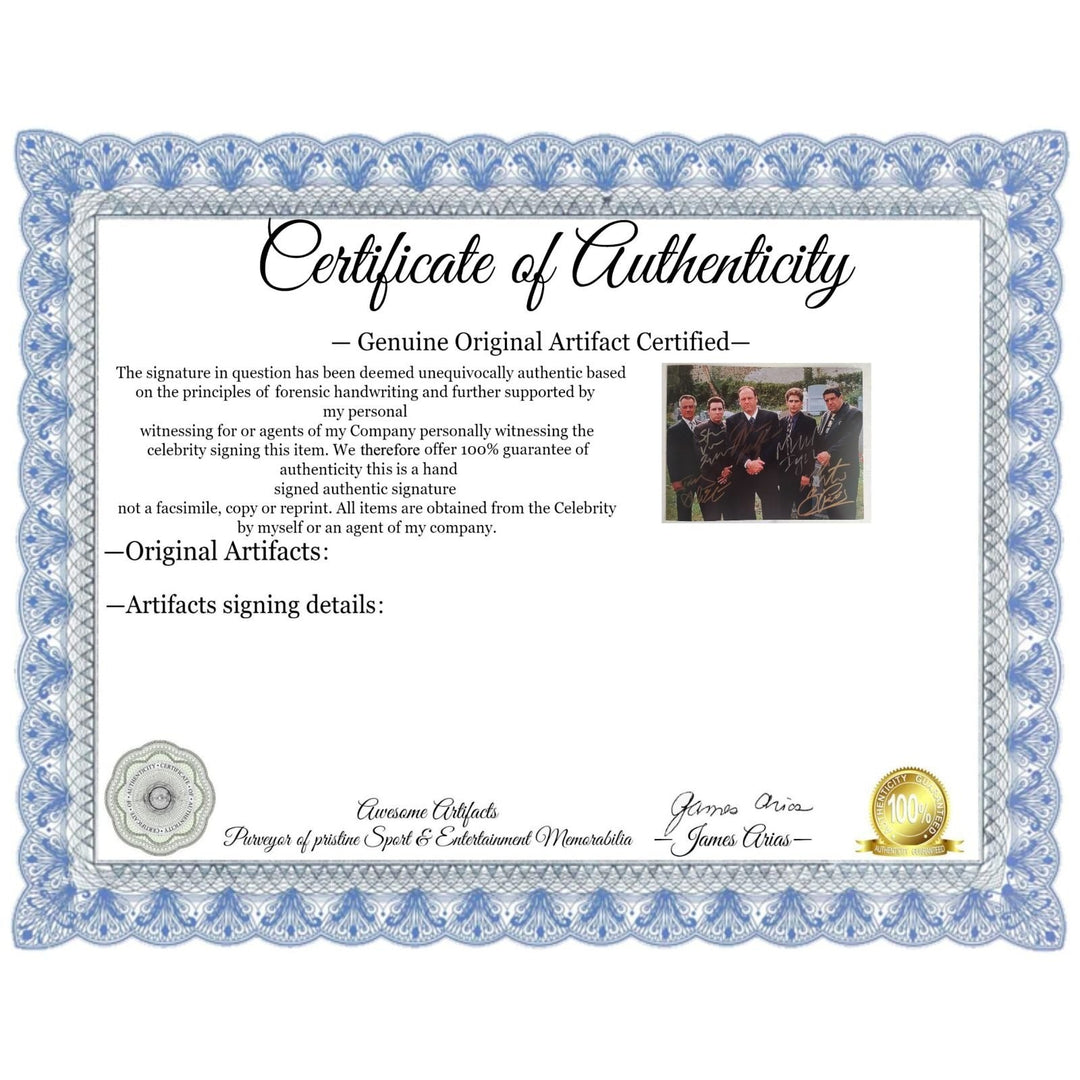 The Sopranos James Gandolfini Steve Van Zandt Michael Imperioli Tony Sirico Vincent Pastore 8x10 photo sign with proof Awesome Artifacts