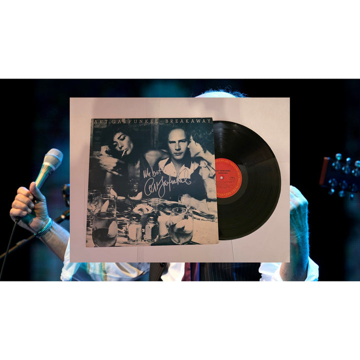 Art Garfunkel "Breakaway" LP signed with proof.