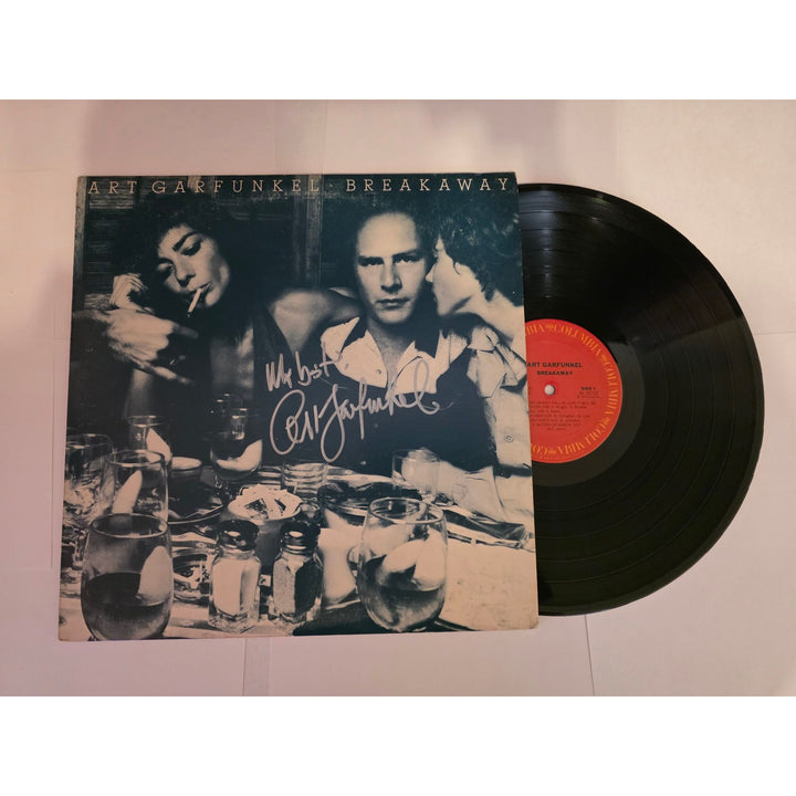 Art Garfunkel "Breakaway" LP signed with proof.