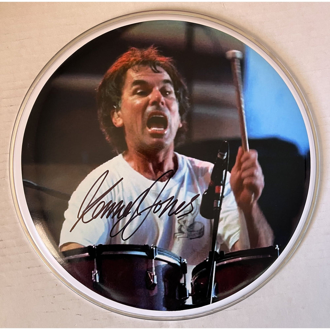 Kenny Jones legendary drummer signed 10 inch drum head signed Awesome Artifacts