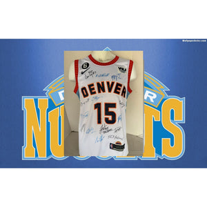 Nikola jokic Jamal Murray Michael Porter Jr Denver Nuggets 20223 NBA champions team signed game model Joker Jersey signed with proof