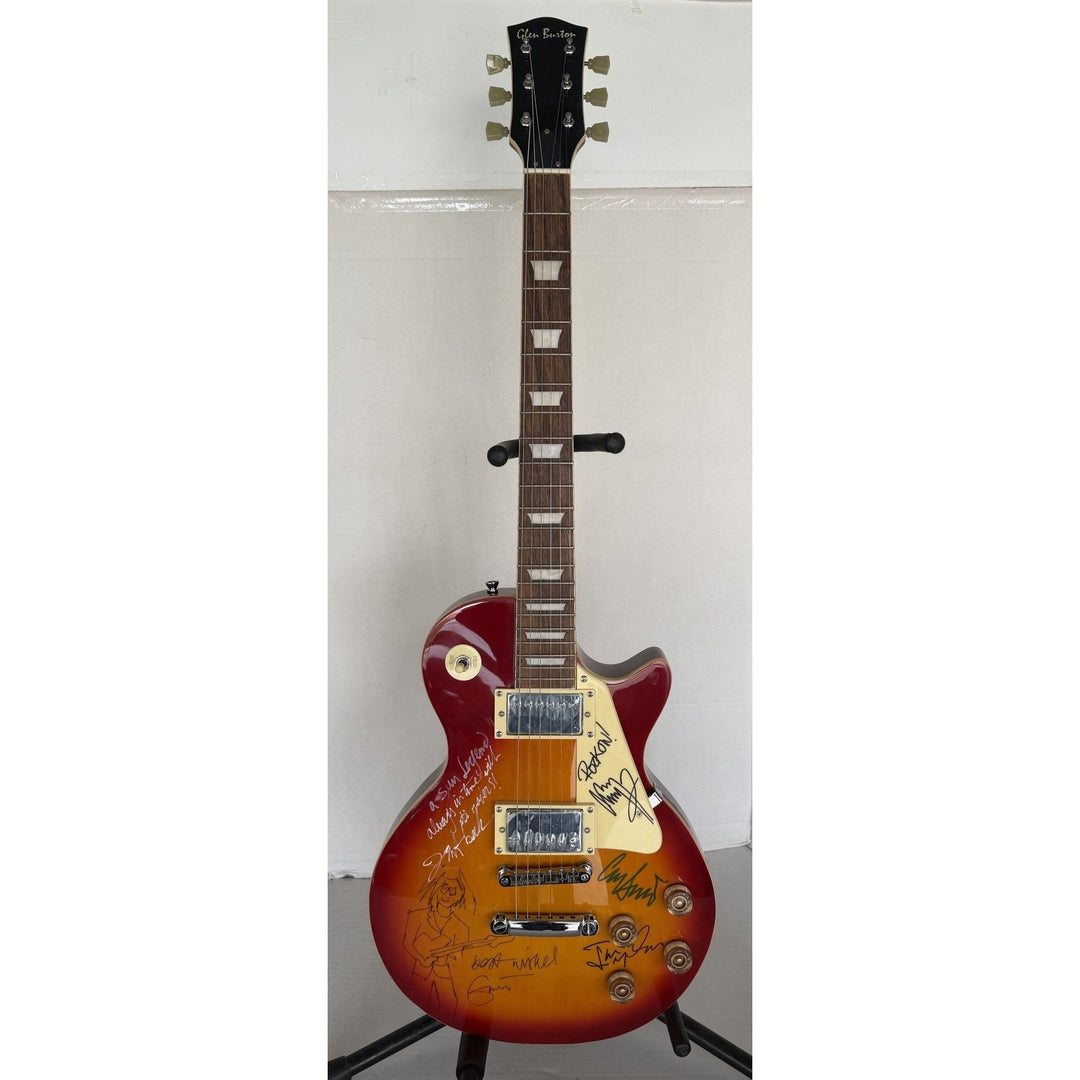 The  Yardbirds Jimmy Page Eric Clapton Jeff Beck Chris Dreja & Jim McCarty vintage Cherry Les Paul Electric Guitar signed with proof..