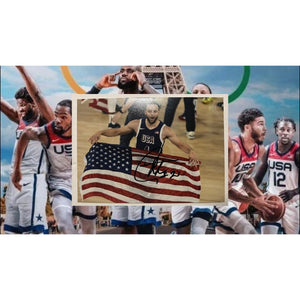 Stephen Curry Men’s Basketball USA 5x7 photo signed