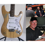 Load image into Gallery viewer, Geddy Lee Alex Lifeson Neil Peart Rush Stratocaster electric guitar signed with proof
