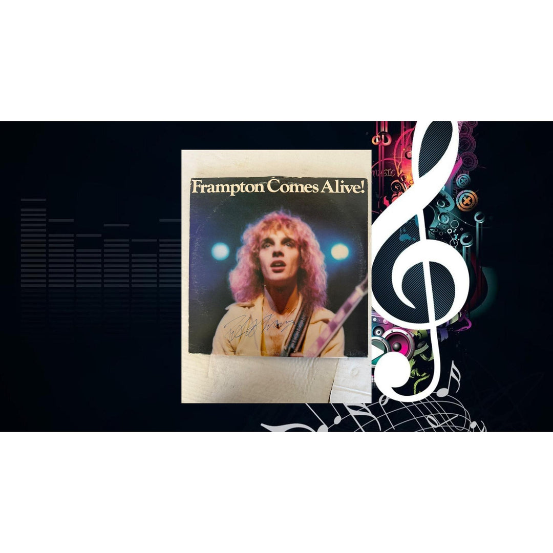 Peter Frampton "Frampton Comes Alive!" LP signed with proof.