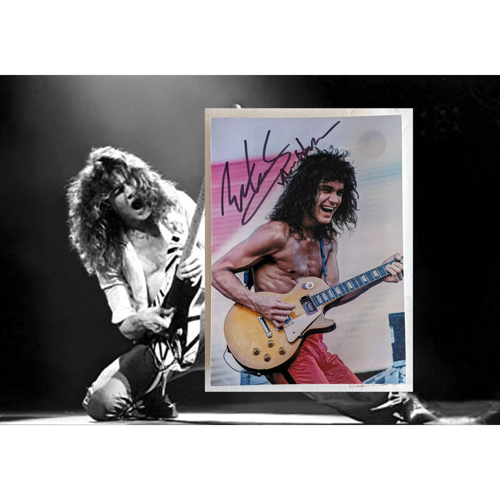 Eddie Van Halen 5x7 photo signed with proof