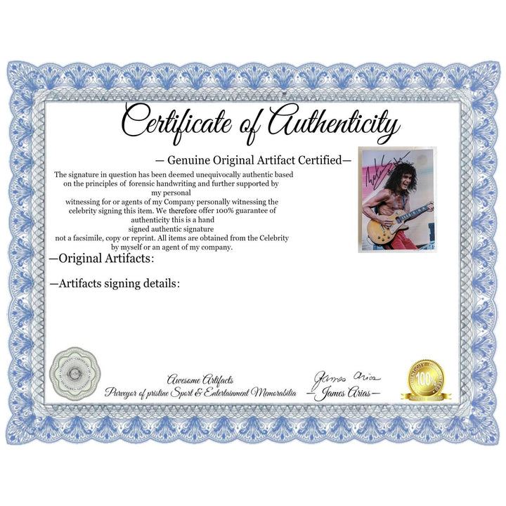 Eddie Van Halen 5x7 photo signed with proof