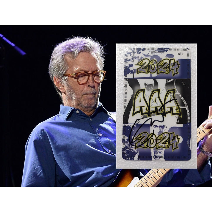 Eric Clapton signed concert pass